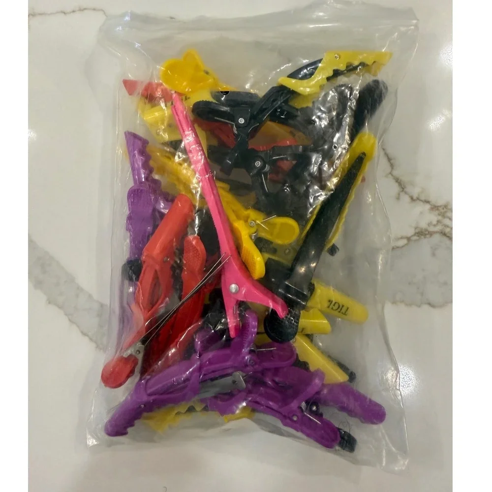 TIGI Professional Styling Alligator Hair Clips Multicolor Sectioning Tools Pack